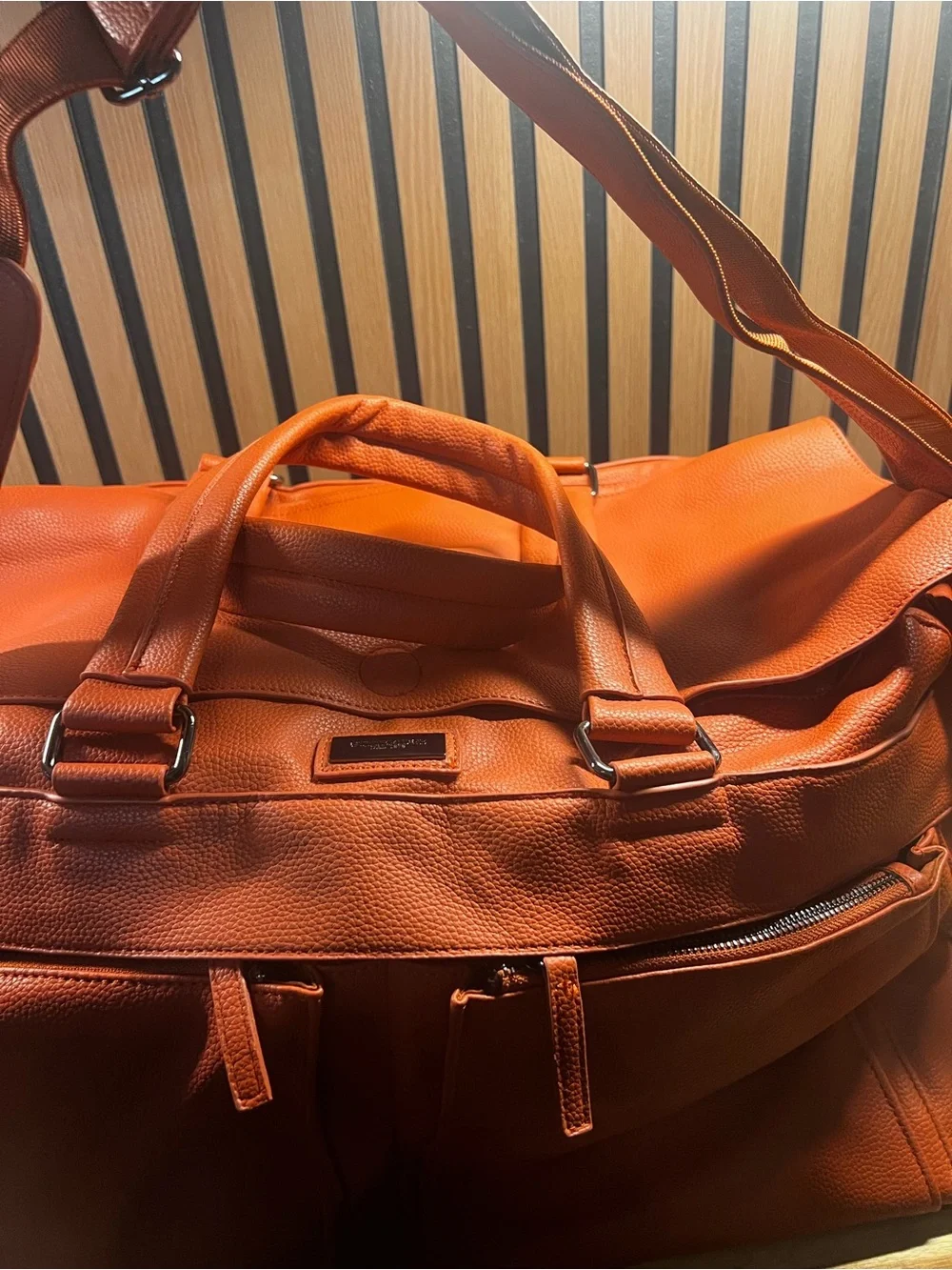 Gutteridge & Co. Napoli Leather NEW  Weekend Duffle Bag - Italian Orange